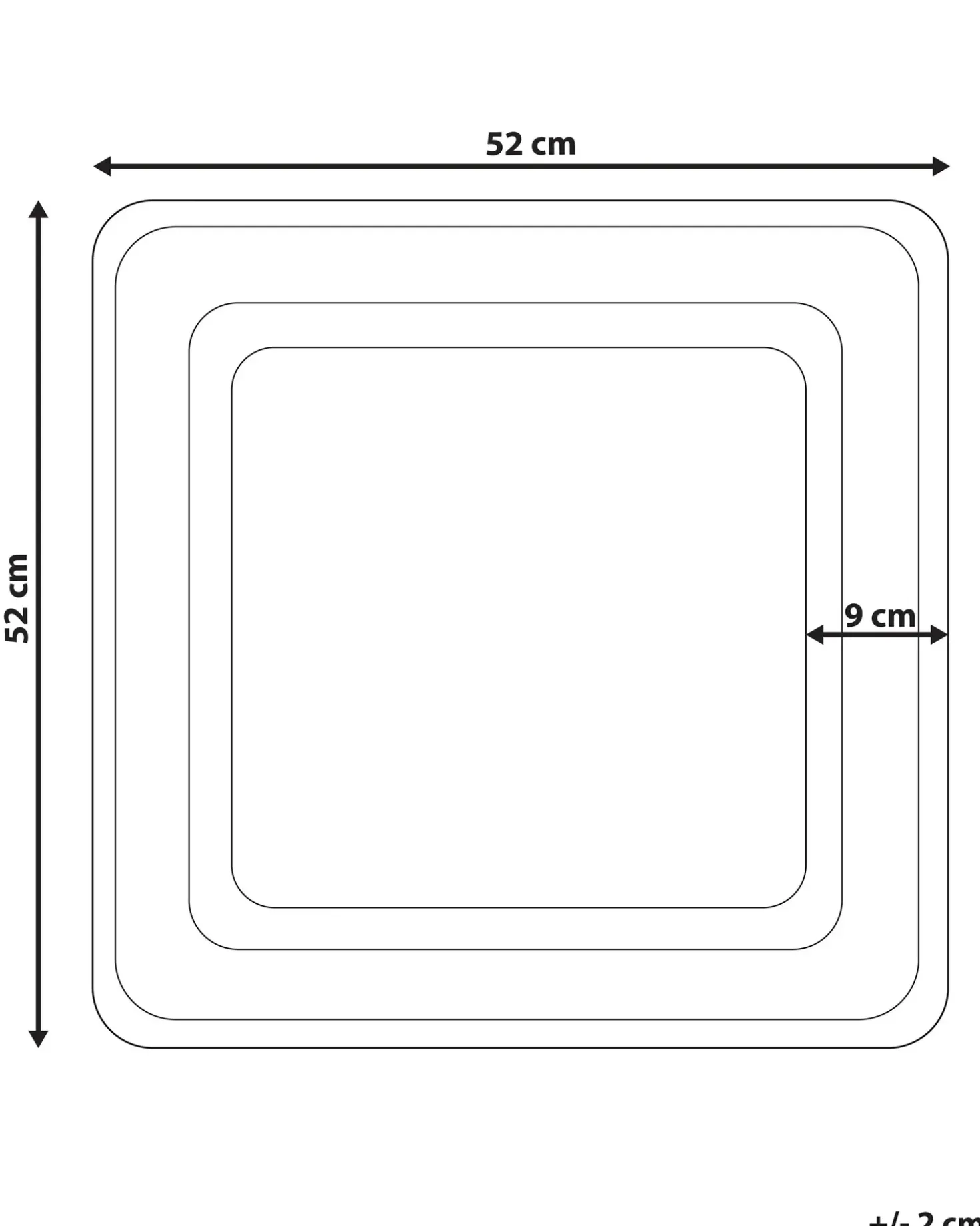 Specchio LANGLI 52 cm 52 cm Vimini Naturale