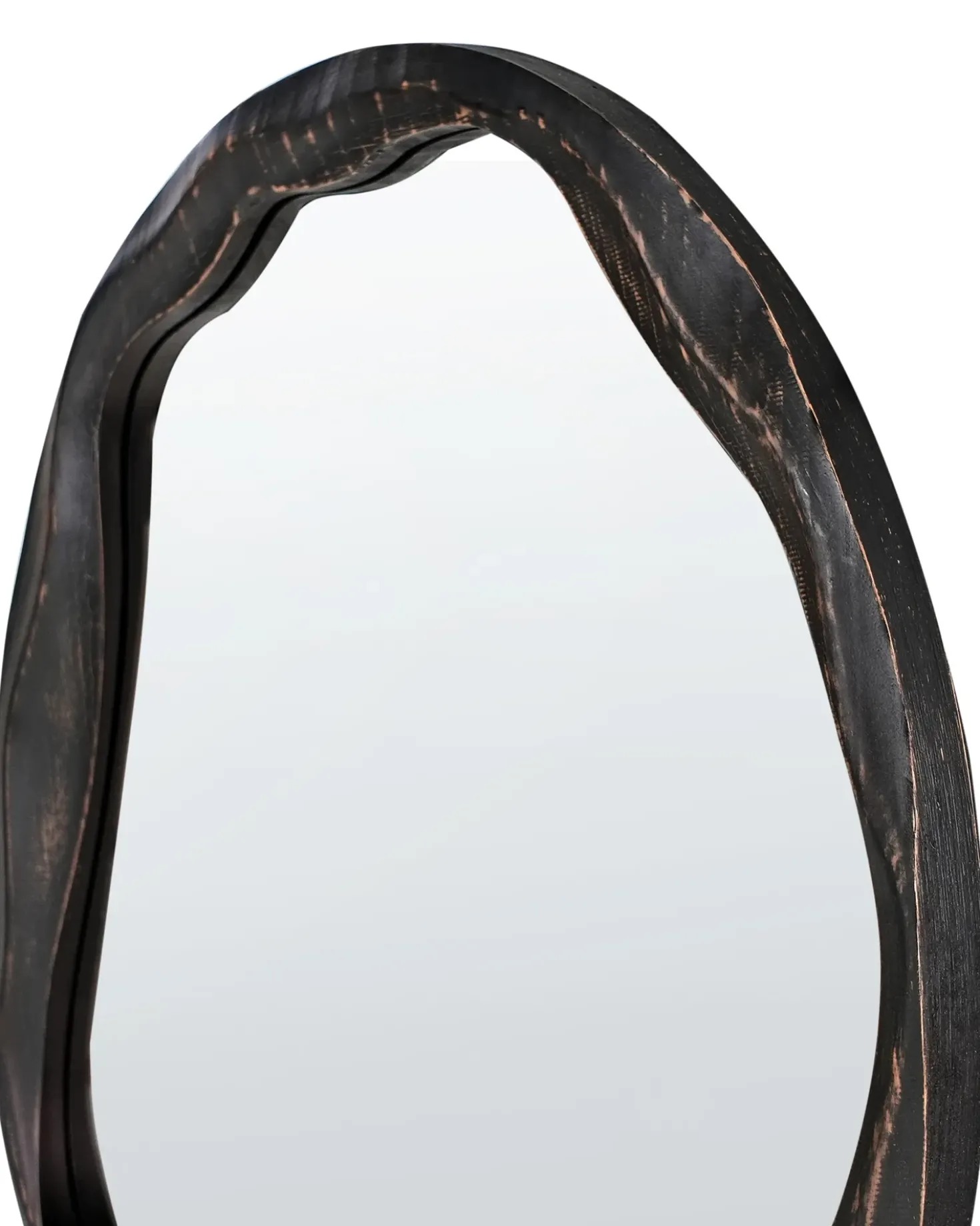 Specchio LANGON 60 cm 60 cm Legno di pino Marrone scuro