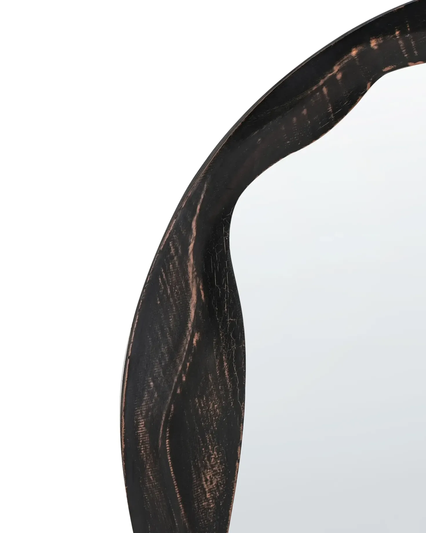 Specchio LANGON 60 cm 60 cm Legno di pino Marrone scuro