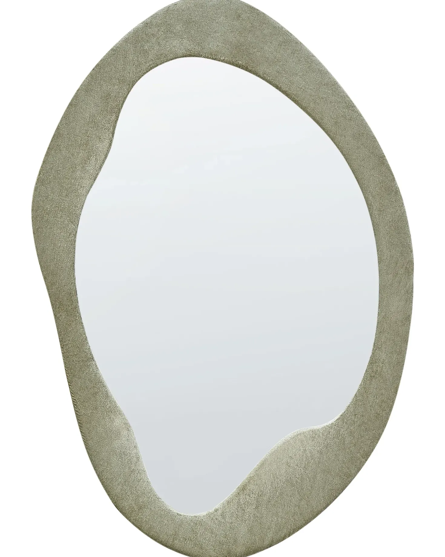 Specchio LENAX 59 cm 90 cm Velluto Verde oliva