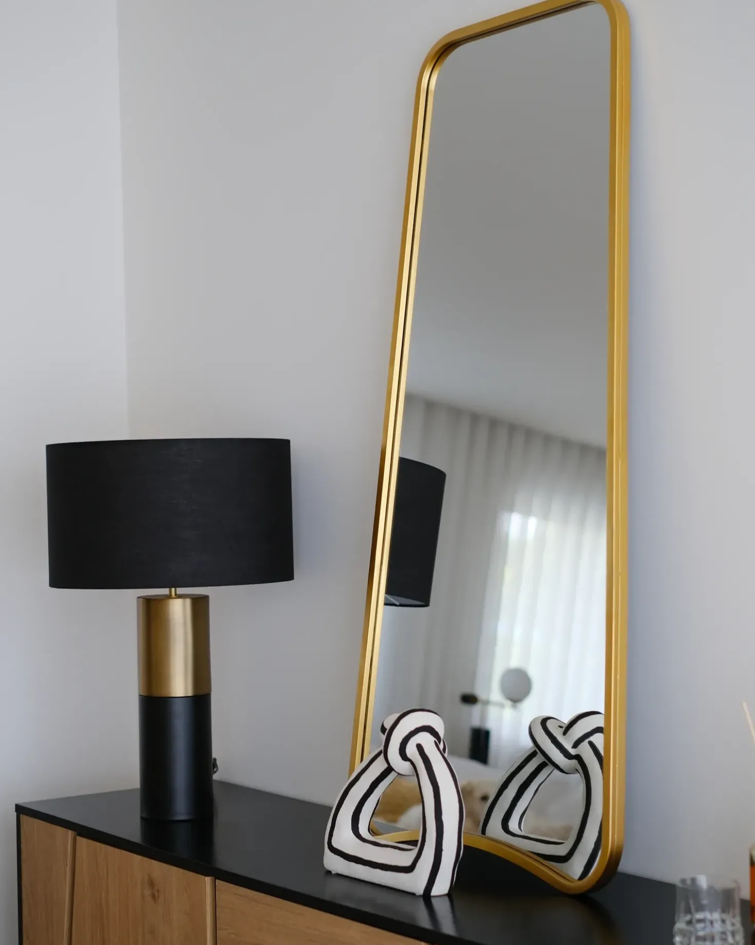 Specchio LEVET 58 cm 122 cm Metallo Oro