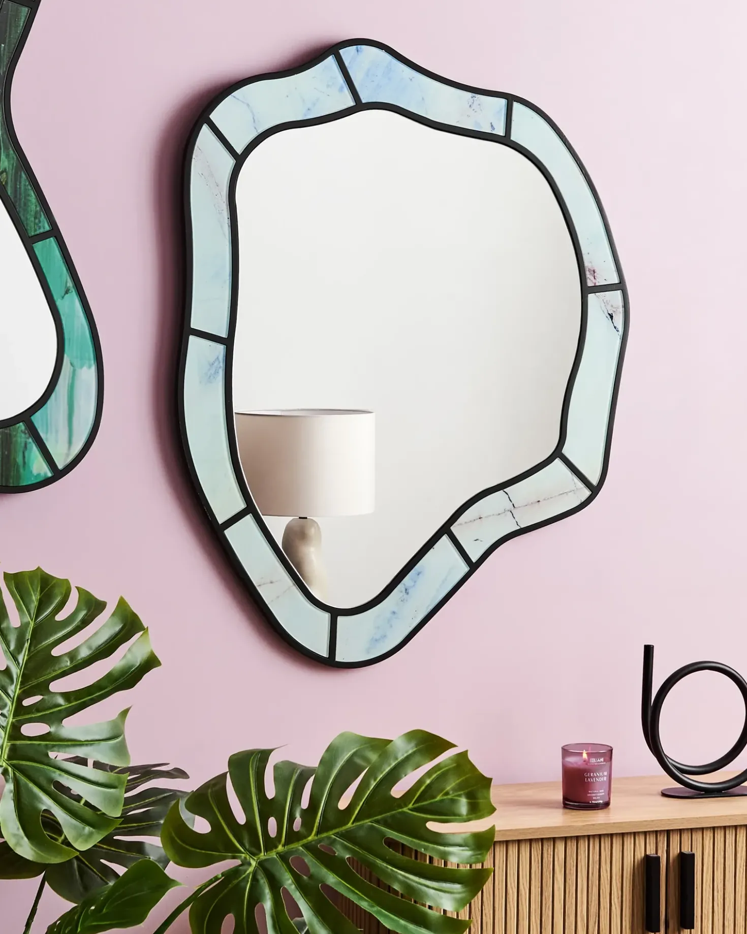 Specchio LIVERDUN 64 cm 86 cm Azzurro