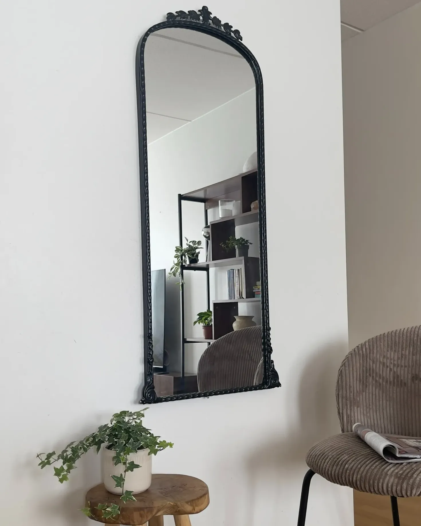 Specchio LIVRY 51 cm 114 cm Metallo Nero