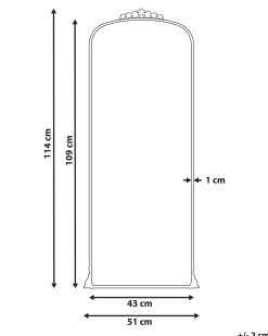 Specchio LIVRY 51 cm 114 cm Metallo Nero