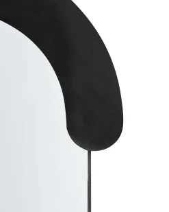Specchio LOCHES 54 cm 158 cm Velluto Nero