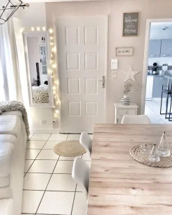 Specchio LUNEL 51 cm 141 cm Bianco