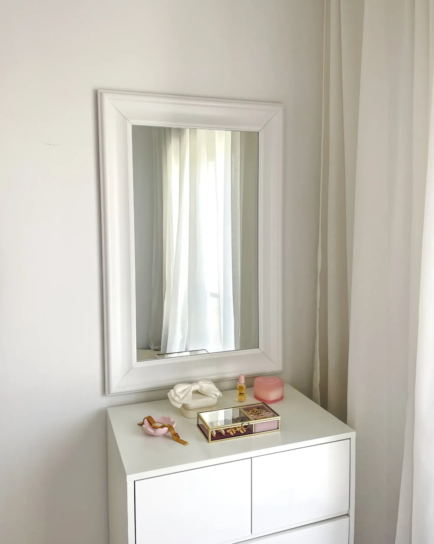 Specchio LUNEL 60 cm 90 cm Bianco