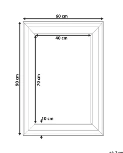 Specchio LUNEL 60 cm 90 cm Bianco