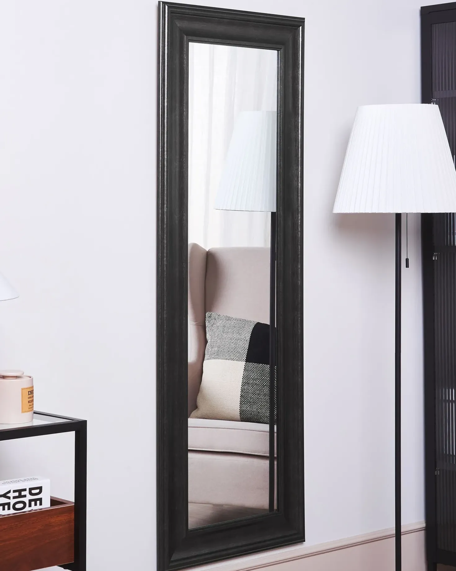 Specchio LUNEL 51 cm 141 cm Nero