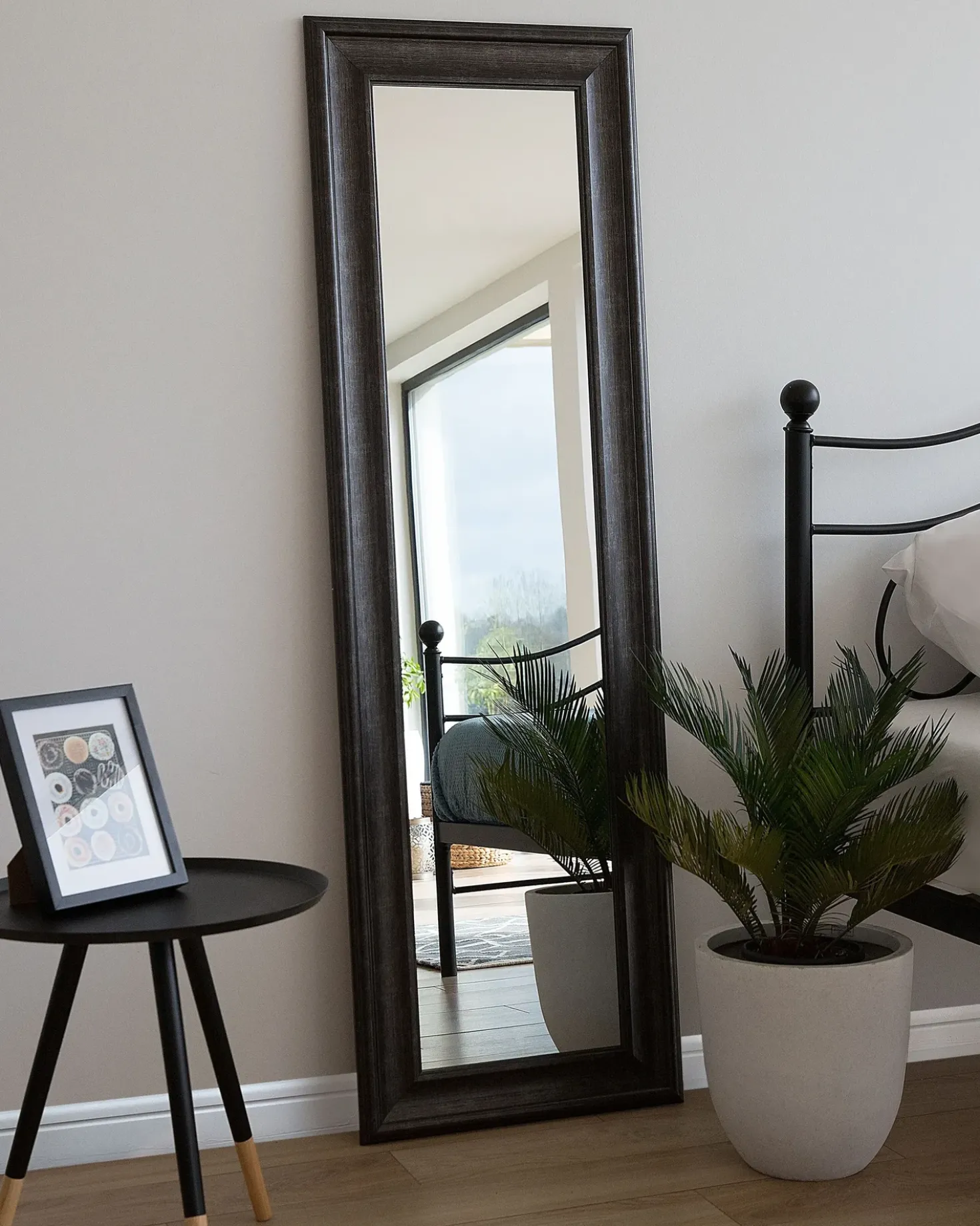 Specchio LUNEL 51 cm 141 cm Nero