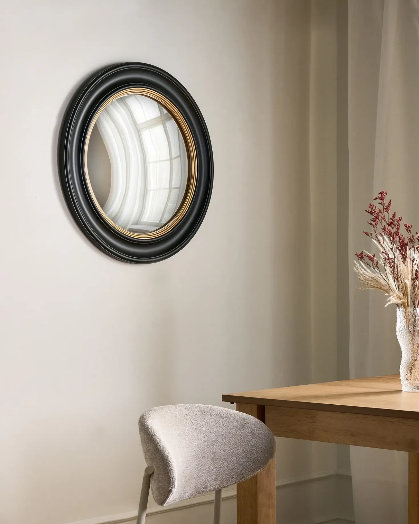 Specchio MALO 66 cm 66 cm Nero