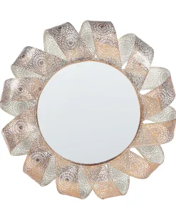 Specchio MANGALORE 54 cm 54 cm Metallo Bianco