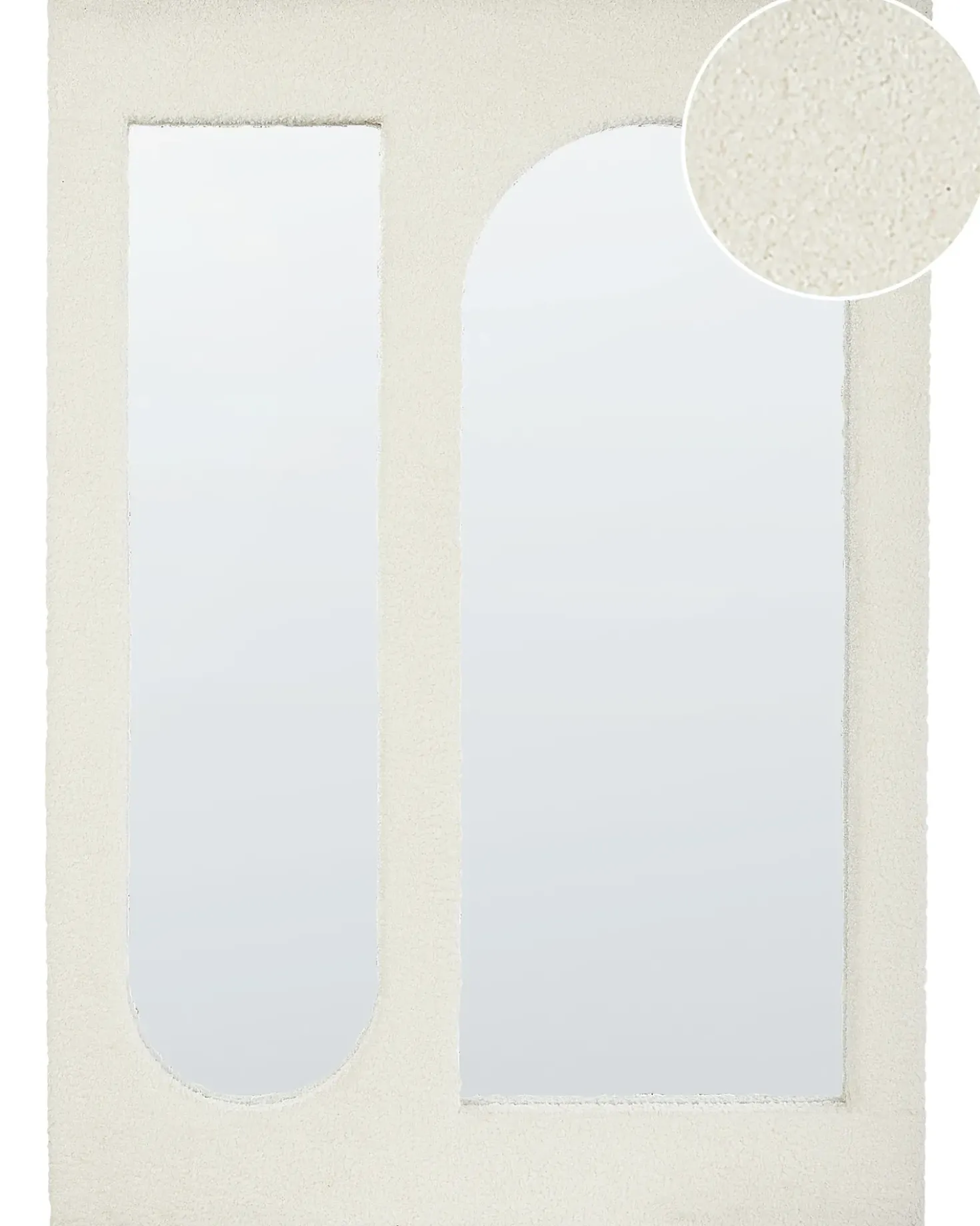Specchio MARCIGNY 70 cm 100 cm Bouclé Bianco sporco