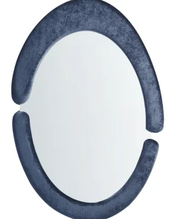 Specchio MASSAY 53 cm 90 cm Velluto Blu scuro