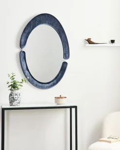 Specchio MASSAY 53 cm 90 cm Velluto Blu scuro