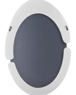 Specchio MASSAY 53 cm 90 cm Velluto Bianco