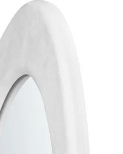 Specchio MASSAY 53 cm 90 cm Velluto Bianco