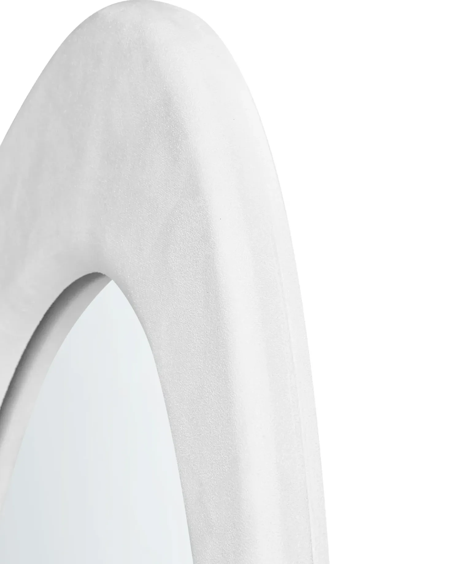 Specchio MASSAY 53 cm 90 cm Velluto Bianco