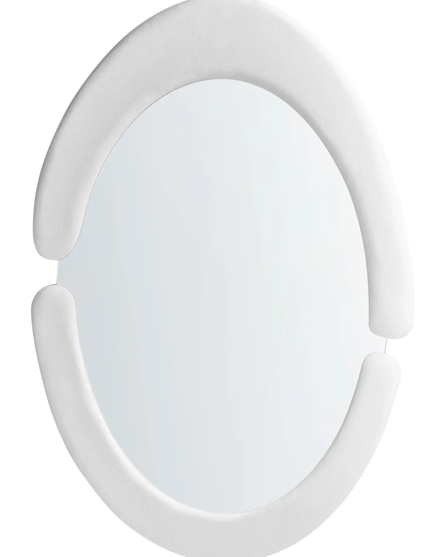 Specchio MASSAY 53 cm 90 cm Velluto Bianco