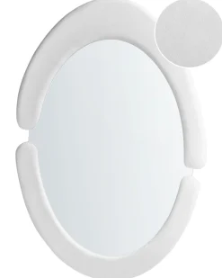 Specchio MASSAY 53 cm 90 cm Velluto Bianco