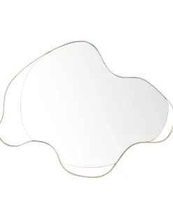Specchio MELUN 77 cm 59 cm Metallo Oro