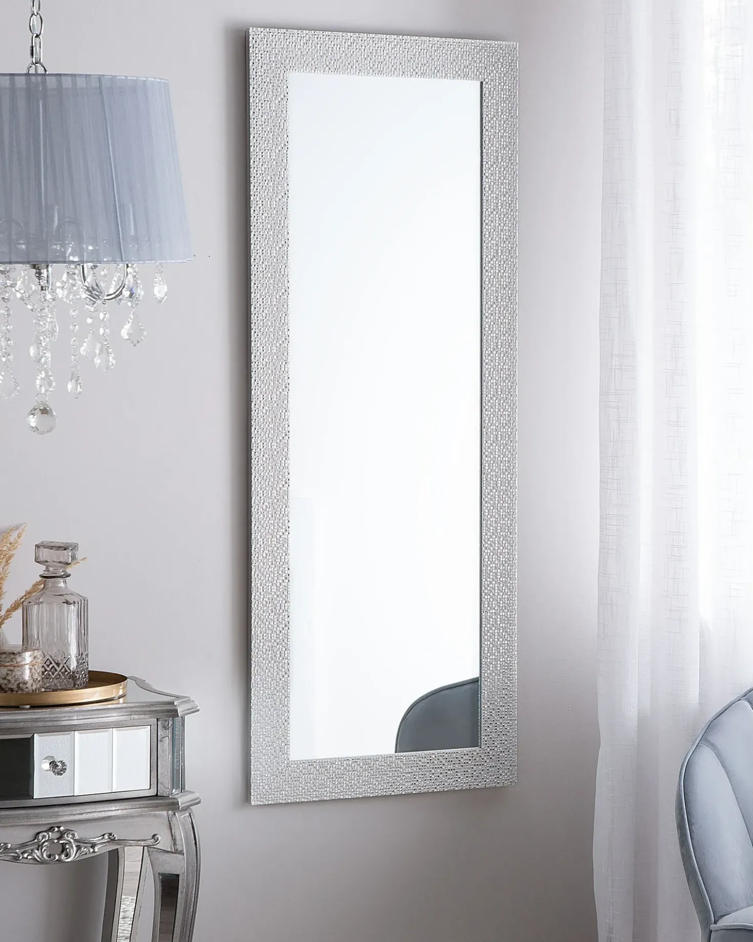 Specchio MERVENT 50 cm 130 cm Bianco