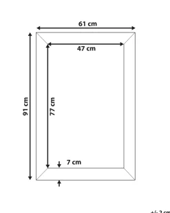 Specchio MERVENT 61 cm 91 cm Argento