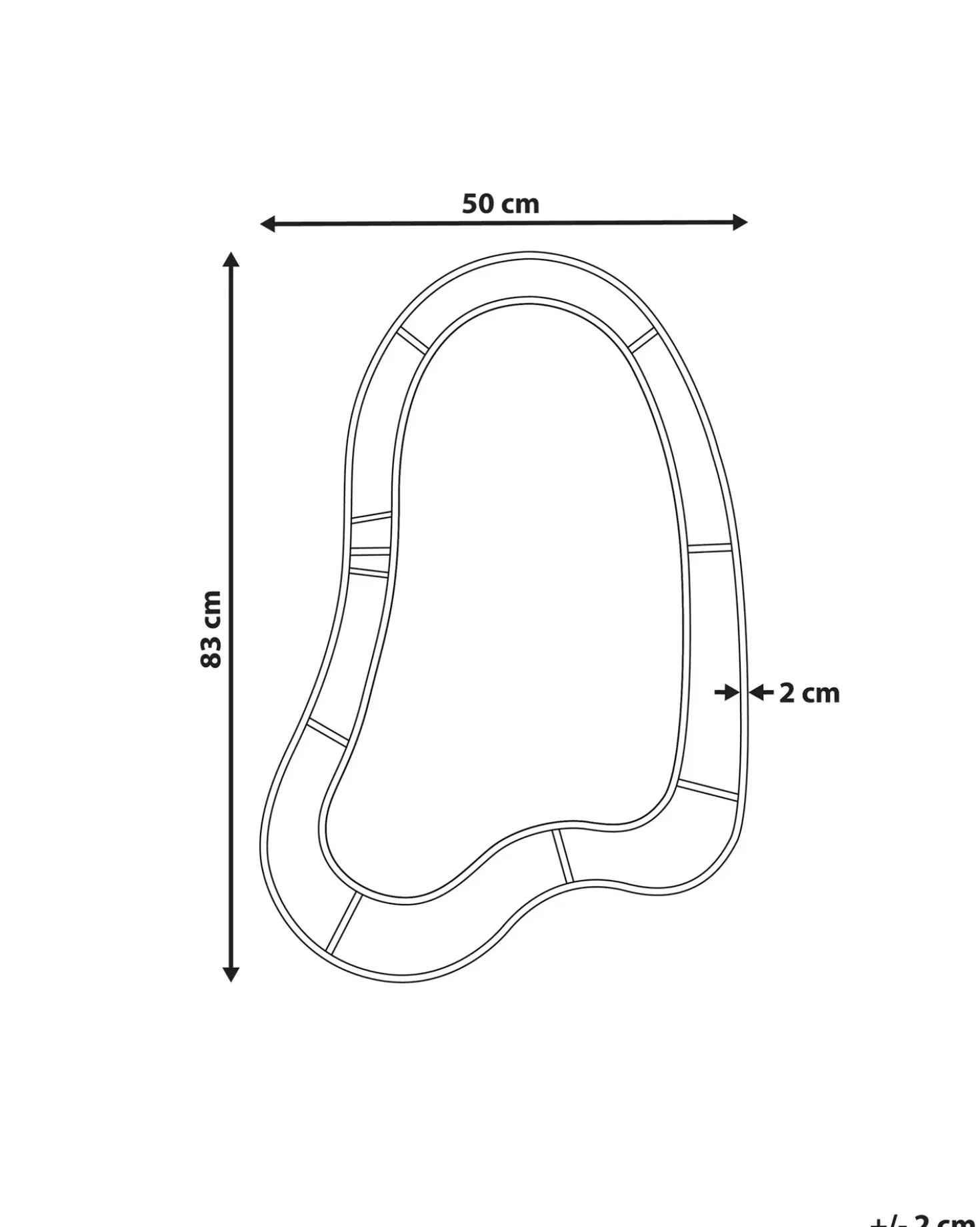 Specchio MONTSEC 49 cm 83 cm Viola