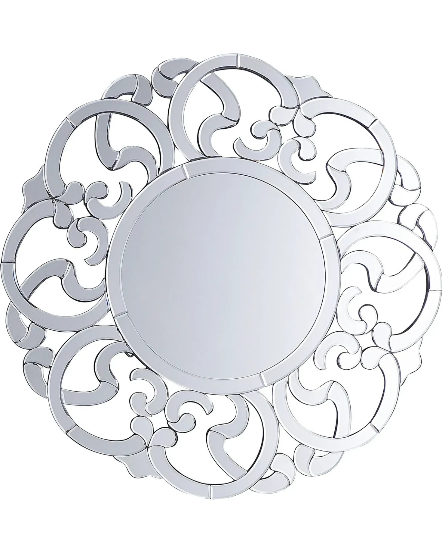 Specchio MORNAIX 70 cm 70 cm Argento