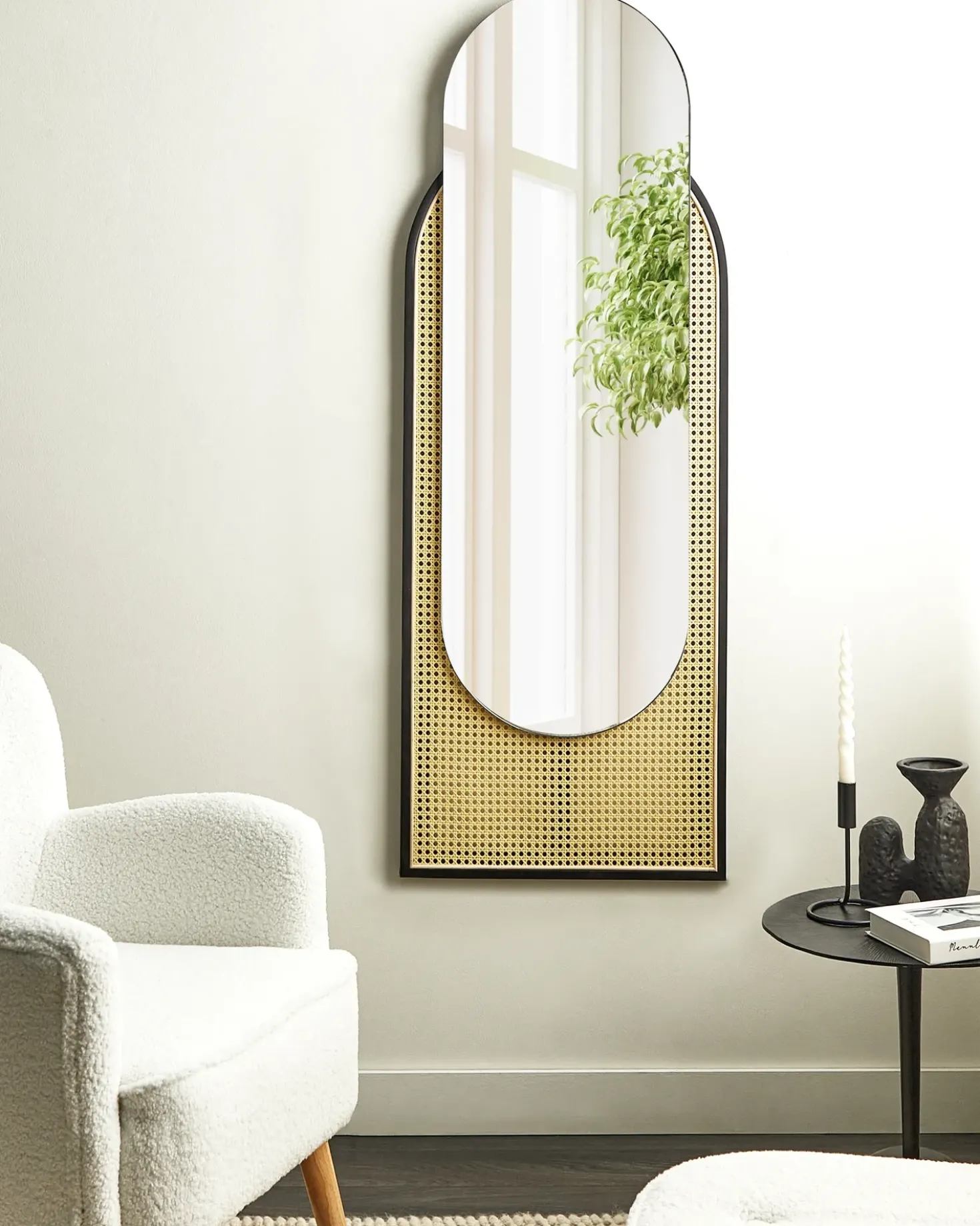Specchio NEVERS 53 cm 143 cm Rattan sintetico (PE) Naturale