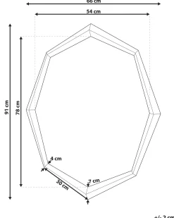 Specchio OENO 66 cm 91 cm Argento