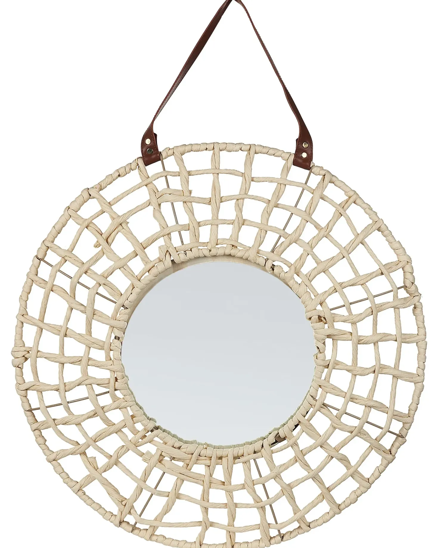 Specchio PALACI 60 cm 60 cm Corda di carta Naturale