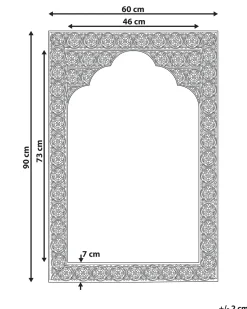 Specchio PALI 60 cm 90 cm Metallo Oro