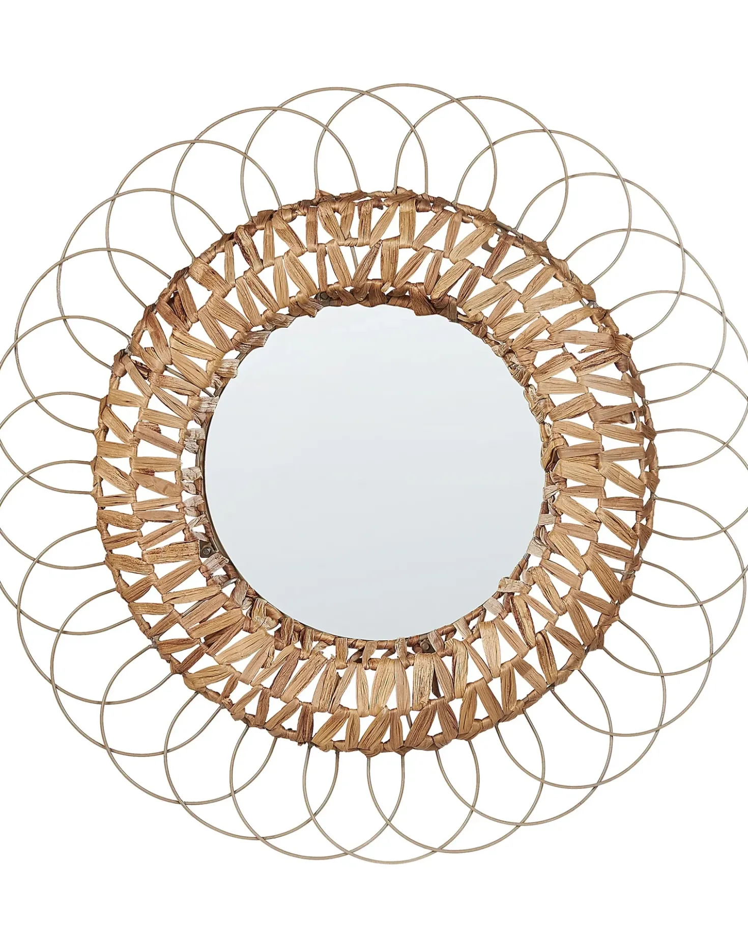 Specchio PAMOL 67 cm 67 cm Vimini Naturale