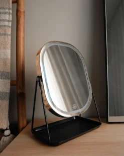 Specchio per make-up LED DORDOGNE Oro