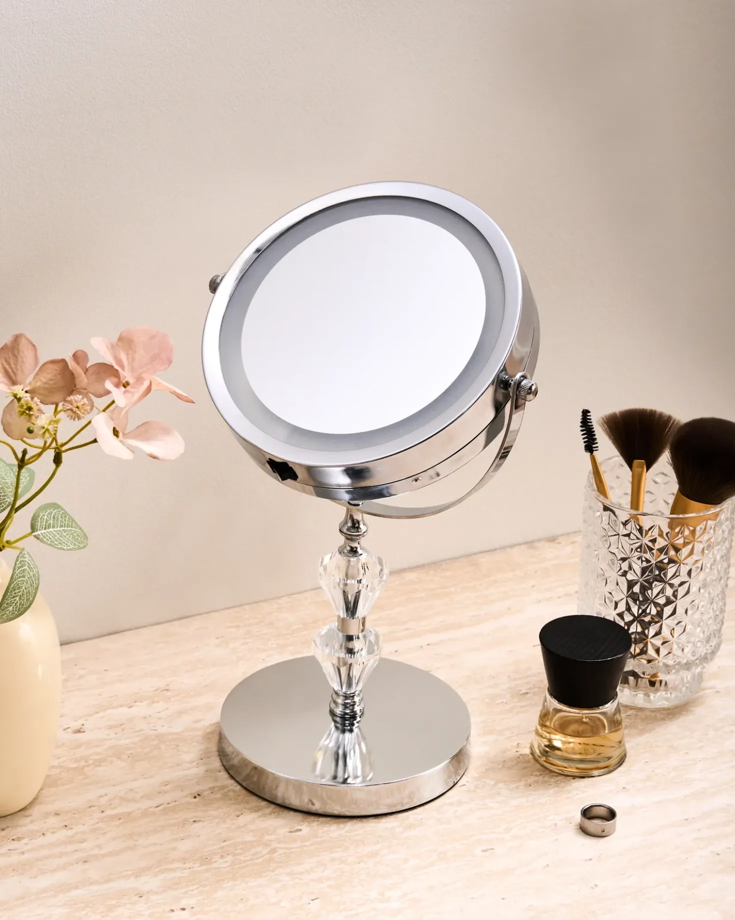 Specchio per make-up LED LAON Argento