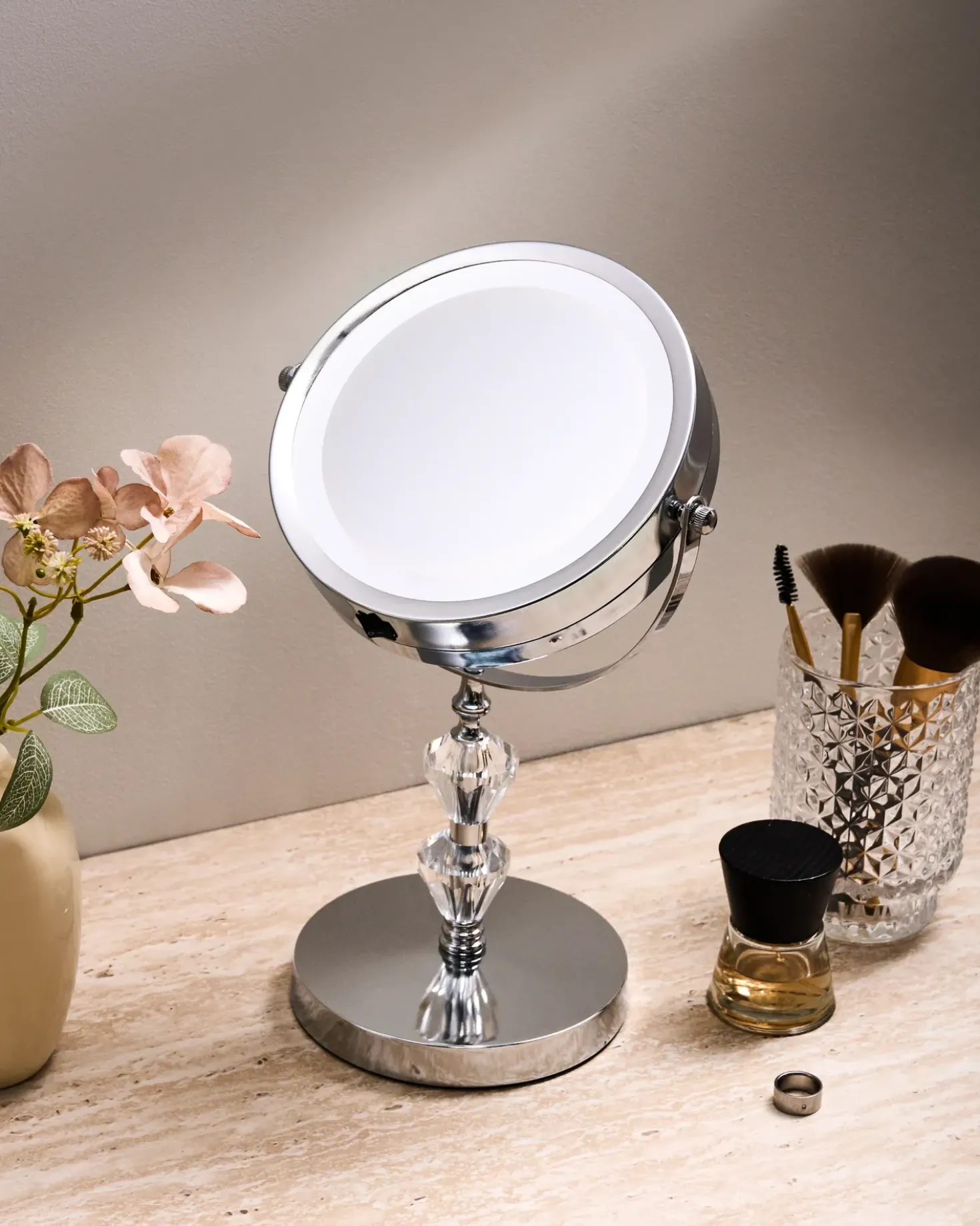 Specchio per make-up LED LAON Argento
