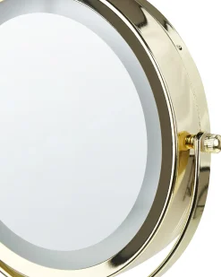 Specchio per make-up LED SAVOIE Nero/Oro