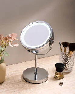 Specchio per make-up LED VERDUN Argento