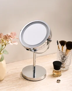 Specchio per make-up LED VERDUN Argento