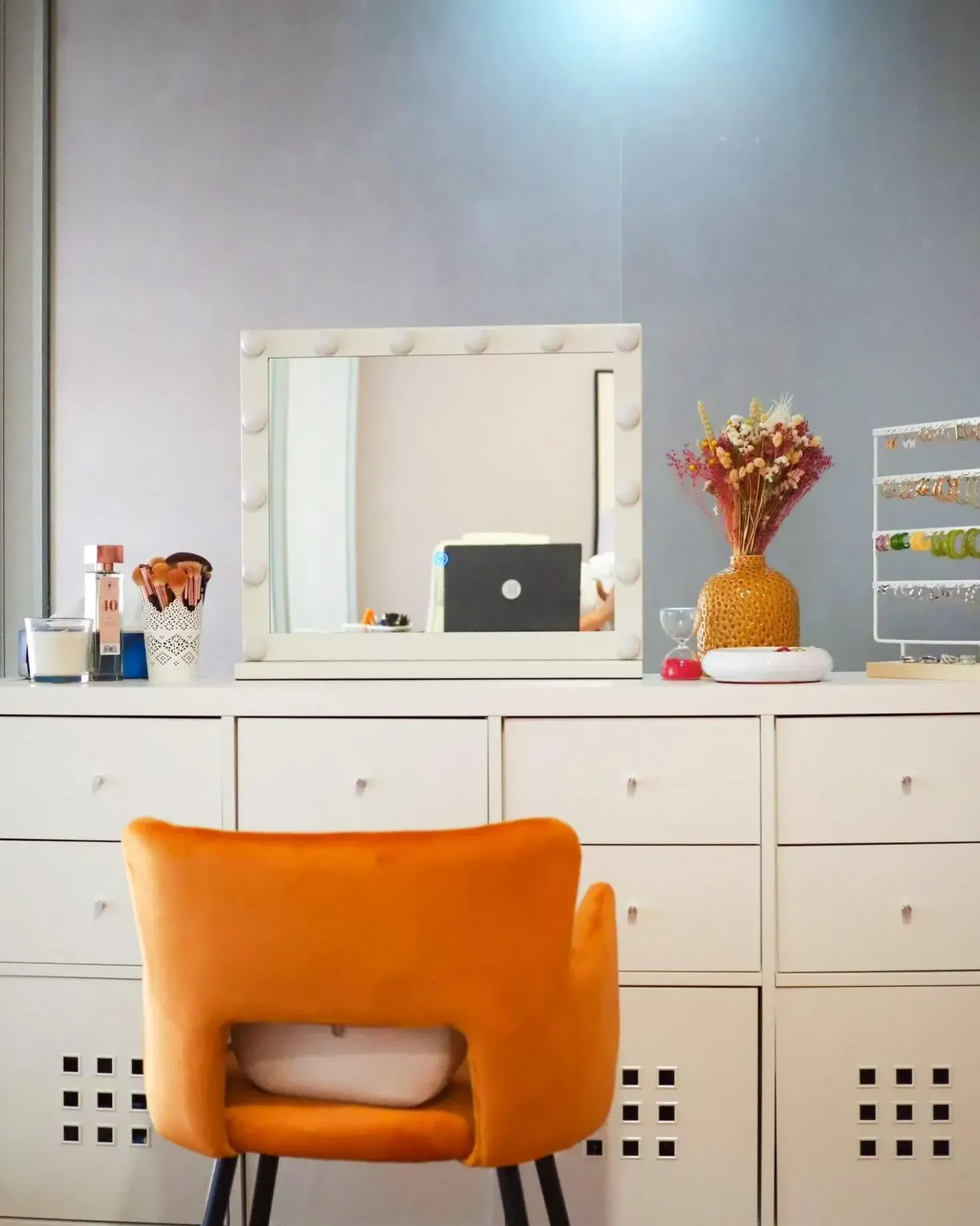 Specchio per tavolino toeletta LED BEAUVOIR Bianco