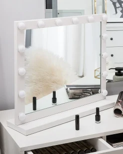 Specchio per tavolino toeletta LED BEAUVOIR Bianco