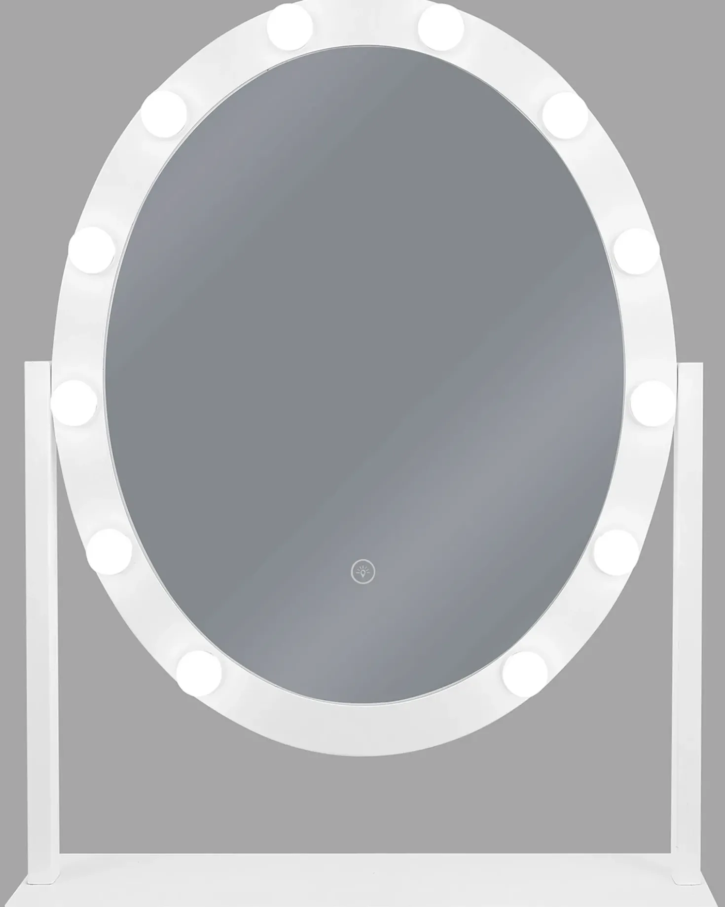 Specchio per tavolino toeletta LED ROSTRENEN Bianco