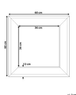 Specchio PLERIN 60 cm 60 cm Metallo Oro