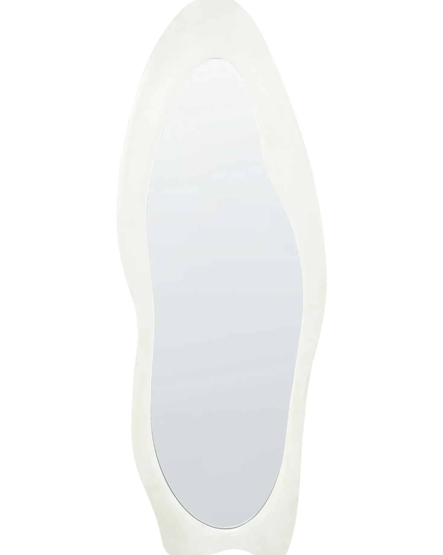 Specchio REIGNY 57 cm 160 cm Velluto Bianco