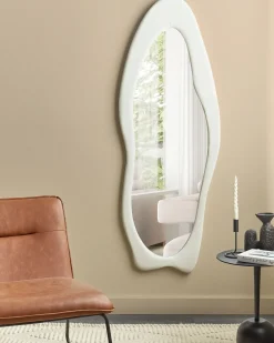 Specchio REIGNY 57 cm 160 cm Velluto Bianco