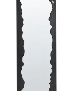 Specchio SAULLCET 75 cm 175 cm Legno di Paulownia Nero
