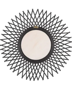 Specchio TAGOLU 60 cm 60 cm Rattan Nero