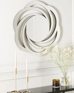 Specchio TREBAN 70 cm 70 cm Argento