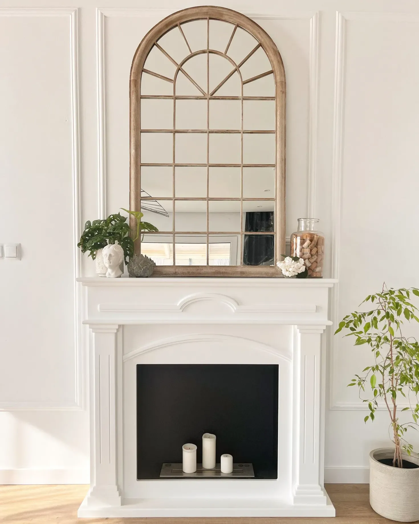 Specchio TREVOL 77 cm 130 cm Metallo Beige